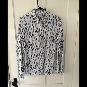 J. Crew pineapple shirt